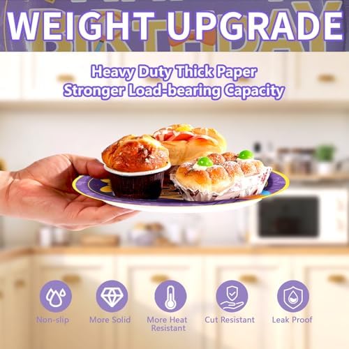 60Pcs English Teacher Paper Plates 7" Heavy Duty Paper Plates - Image 4