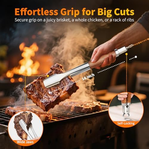 RIKOJUXI Heavy Duty Stainless Steel BBQ Accessories Tools Set Grill Gift - Image 4