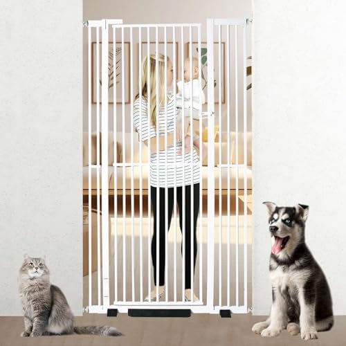 YZHDUXIU 71" Extra Tall Cat Gate, 43" Extra Wide Adjustable for Stairs by Yzhduxiu