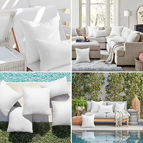 Ashler Outdoor Pillows, 18 x 18 Waterproof Pillow Inserts Set of 4 - Image 6