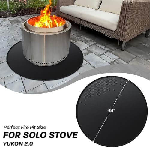 48" Fire Pit Mat for Solo Stove Yukon - Round Under Grill Mat - Image 5