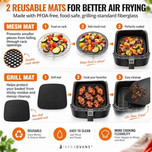 INFRAOVENS Air Fryer Rack Compatible with Chefman TurboFry 8 Qt - Image 4