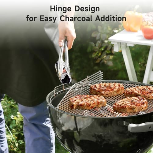 SHINESTAR Hinged Grill Grate, Fits for Weber 22" Charcoal Grills, 21.5" BBQ Cooking Grate Compatible with Original Kettle, Master Touch, Performer, and Jumbo Joe Premium - Image 6