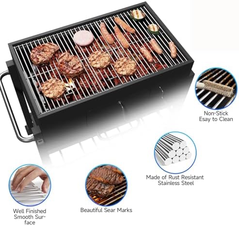 3pcs Stainless Steel Cooking Grates for Nexgrill, 16.96'' x 28.7'' - Image 4