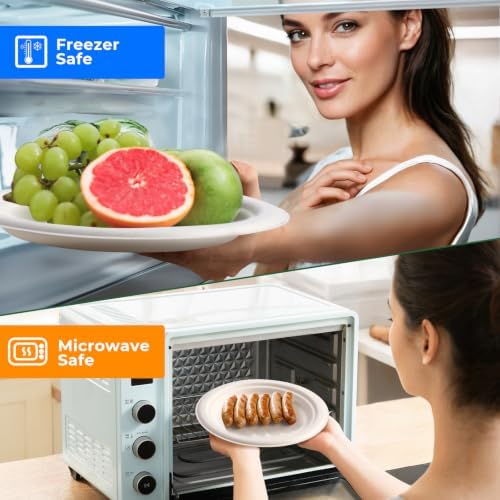250 Pcs Biodegradable Paper Plates Set Disposable Dinnerware - Image 5