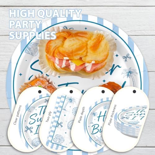 168 Pcs Summer 16th Seashell Birthday Party Decorations Serves 24 - Image 4