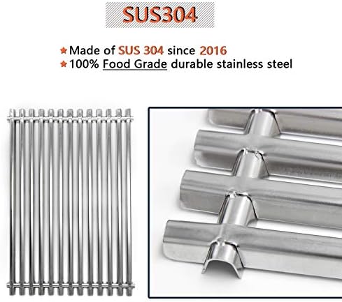 Hongso 7521 Genesis Silver A Grill Grates for Weber Spirit 200 Side Control - Image 5