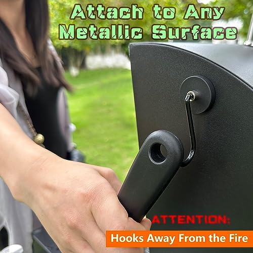 Smoker Grill Hooks 4 Pack Heavy Duty,Non-Slip Magnetic Hook for Grill Utensils,Strong Magnetic Hooks for Traeger Blackstone Pit Boss Camp Chef Z Grills BBQ Grill Accessories - Image 5