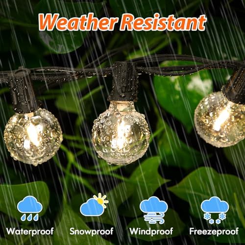 50FT LED Outdoor String Lights with Dimmable 3 Color Lights with Remote - Image 4