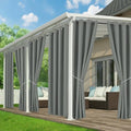 Outdoor Curtains for Patio Waterproof, 6 Drape Panels, Sun Shades by RichSets
