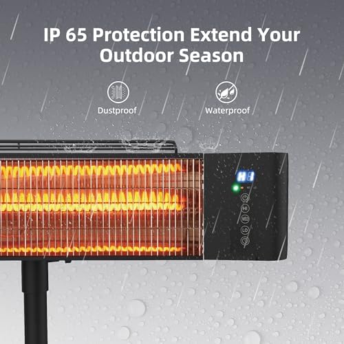 Infrared Heater for Outdoor use 1500W Patio Heater with Stand WEWARM - Image 4