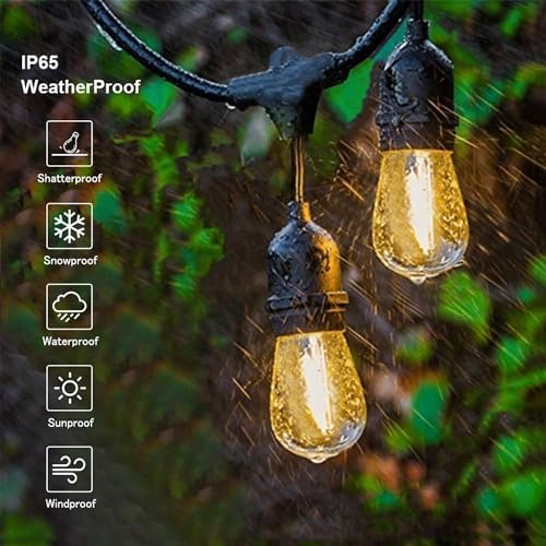 Svater Outdoor String Lights 105 FT Outside Waterproof Commercial Grade ETL - Image 2