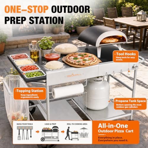 Pizza Oven Table Grill Cart for Ninja Woodfire, Blackstone Griddle, Ooni - Image 5