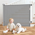 EZIGO 55 Inch Retractable Baby Gates, 41 Inch Extra Tall Retractable Gate by EZIGO