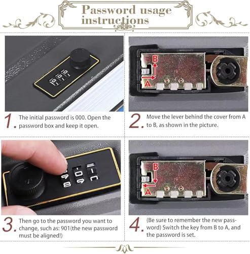 Decorative Book Safe with Combination Lock, Diversion Faux Book Hidden Safe - Image 6
