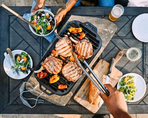 Lodge Sportsman's Pro Cast Iron Grill, 9 x 16.75 Inches - Image 3