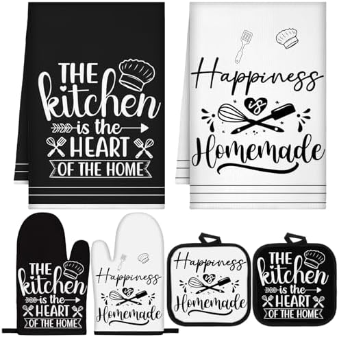 Sratte 6 Pcs Kitchen Decor Accessories Set, Kitchen, White by Sratte