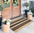 Fall Striped Outdoor Rug 2.3'x3.6',Washable Layered Doormat Porch Decor by BUAGETUP