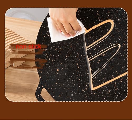 Thin Korean Grill Pan, 9.4 Inch Iron with Non-stick Coating Baking Tray on Heating Stove for Home, Party Travel and Outdoor (9 inch) - Image 7