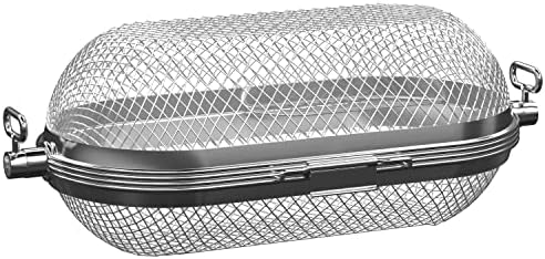MixRBBQ Rotisserie Basket Grill Accessories, Stainless Steel Rotisserie Baskets for Napoleon 64000 Outdoor Grill, Universal Fits for Kabobs French Fries Veggies Fits by MixRBBQ