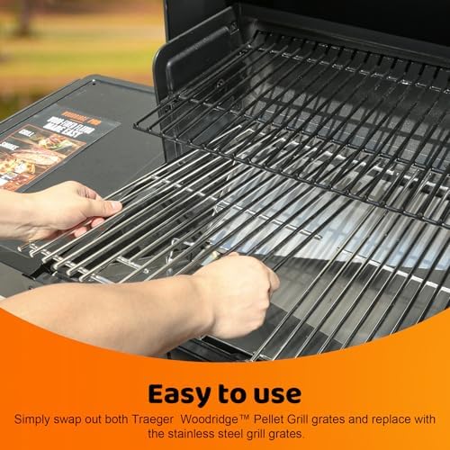 Stainless Steel Cooking Grates for Traeger Woodridge Pro Pellet Grill,Grill Grates for Traeger Woodridge Elite Pellet Grill, Sear Grate Grill Grids Replacement Parts for Traeger Grills Accessories - Image 6