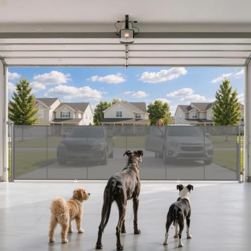 180" Extra Wide Retractable Baby Gates Dog Gate, 47" Tall Child Pet Safety Gate with Reinforced Strips for Stairs, Extra Long Garage Gates Mesh Fence for Driveway Decks Patio Outdoor Indoor by Pravoluxmax