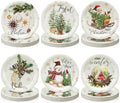 Rtteri 100 Pcs Christmas Paper Plates Disposable 9 Inch Santa Tree Plate by Rtteri