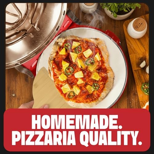 PIEZANO Crispy Crust Pizza Oven by Granitestone – 12 Inch Electric Pizza Oven Indoor Countertop Maker with Ceramic Stone Heats up to 800˚F for Delicious Stone Baked Pizzeria Style Pizza at Home - Image 2