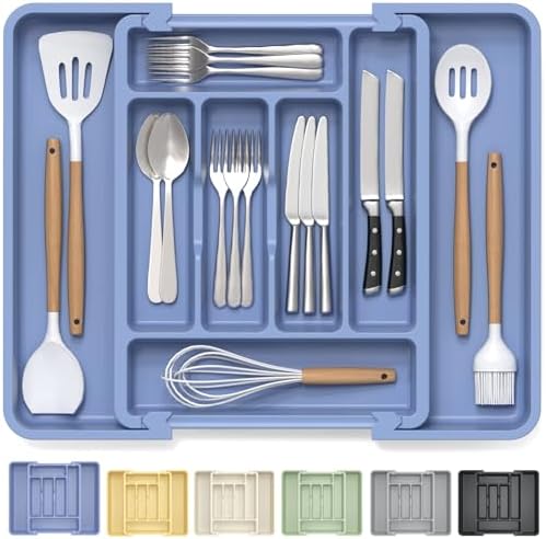 Caperci Large Silverware Organizer Tray for Kitchen Drawer Utensils Thicker by Caperci