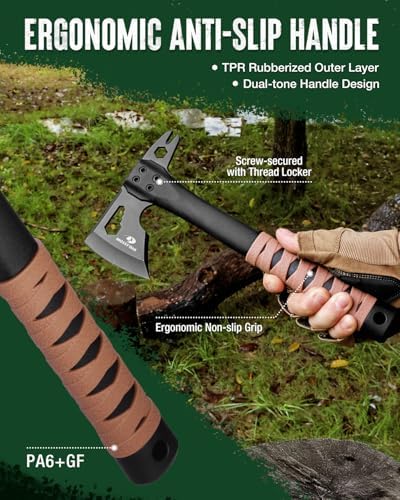 MOSSY OAK 12" Camping Axe and Survival Hatchet with Sheath - Image 5