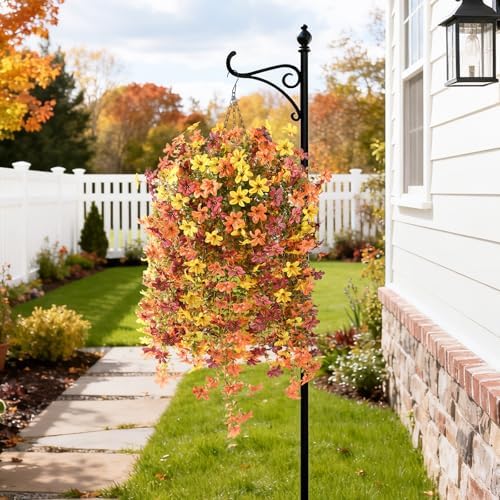 INQCMY Artificial Fake Hanging Flowers Plants for Outdoor Fall Decoration - Image 6