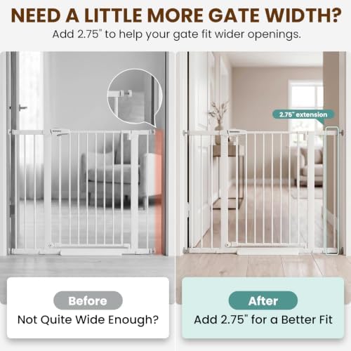 Mumeasy 2.75" Metal Baby Gate Extension, 36" Extra Tall Dog Gate Extender - Image 5