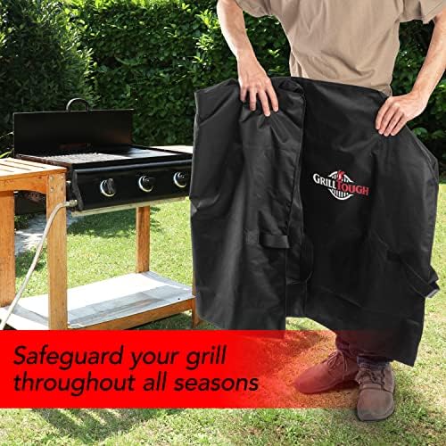 GrillTough Heavy Duty Griddle Cover for Outdoor Grill, 36 Inch Black - Image 6