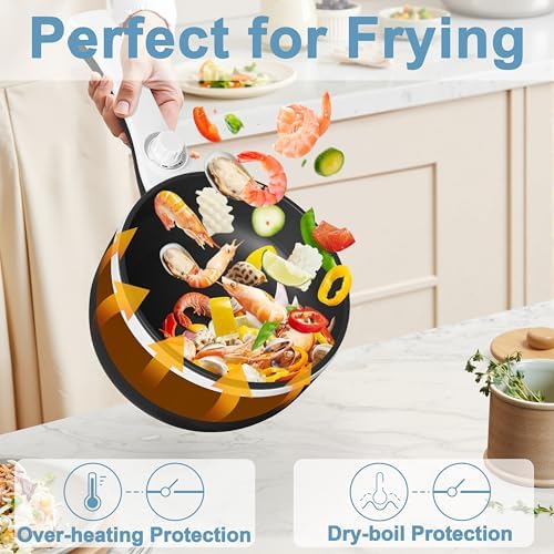 Dezin Hot Pot Electric with Steamer, 1.5L Non-Stick Portable Electric Pot - Image 6