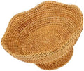 Rattan round Elevated Storage Basket for Snacks and Nuts by Hemobllo