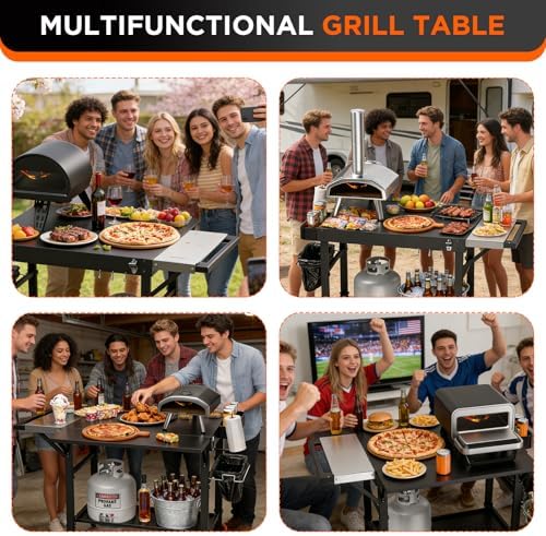 EUTRKei Grill Table, Pizza Oven Table, Grill Cart for Ooni Ninja Blackstone - Image 5