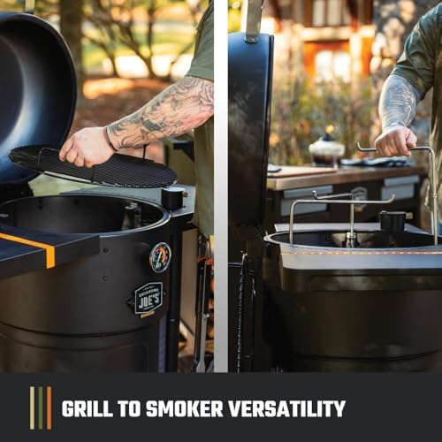 Oklahoma Joe's Bronco 18 in. Heavy Duty Charcoal Drum Smoker and Grill with 284 sq. in. Cooking Area in Black - Image 4