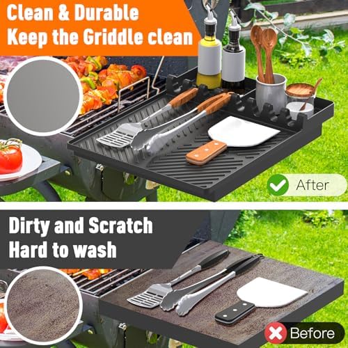 Silicone Grill Mat Compatible with Blackstone, Black - Image 4