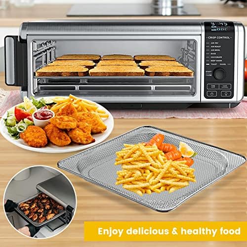 Air Fryer Basket for Ninja Foodi SP101 Digital Air Fryer Countertop Oven, 13.5 * 13.3'' Steel Wire Rack Accessorie Tray for Ninja Foodi SP100, SP101B1, SP101C Convection Oven, Dishwasher Safe - Image 7