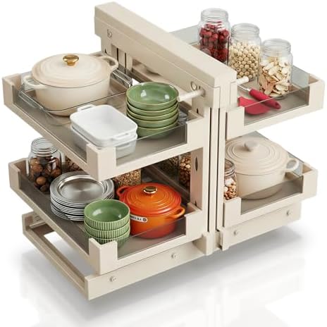 Blind Corner Cabinet Pull Out Organizer, 28" Cabinet, Soft Close by MUOLVSQ