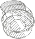 5 Piece Expander Rack for Big Green Egg Medium Replacement Kit Grill Racks for Eggspander Conveggtor Basket 304 Stainless Steel with Removable Cooking System BGE Accessories by Burly+grill