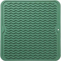 MicoYang Silicone Dish Drying Mat for Multiple Usage,Easy clean,Eco-friendly,Heat-resistant Silicone Mat for Kitchen Counter or Sink,Refrigerator or Drawer liner Green M 12 inches x 12 inches by MicoYang