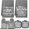 Sratte 6 Pcs Kitchen Decor Accessories Set, Kitchen, Dark Gray Wood by Sratte