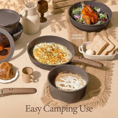 CAROTE 27pcs Pots and Pans Set Non Stick, Detachable Handle Cookware - Image 6