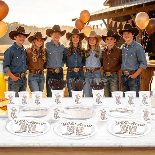 168Pcs Western Cowboy Party Decorations,Serves 24 - Image 5