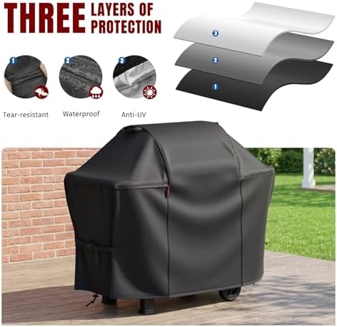 SHINESTAR 58in Grill Cover for Weber Spirit & Genesis, Velcro Straps - Image 6