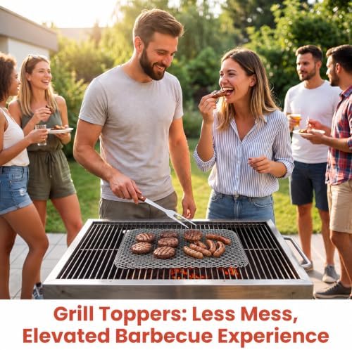 20Pcs Disposable Grill Topper 16x12In Non-stick Aluminum Mesh BBQ Grill Mat - Image 4