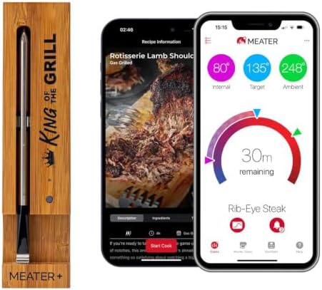 MEATER Plus Thermometer, Brown Sugar, King of the Grill, Bluetooth, 165ft by Unknown