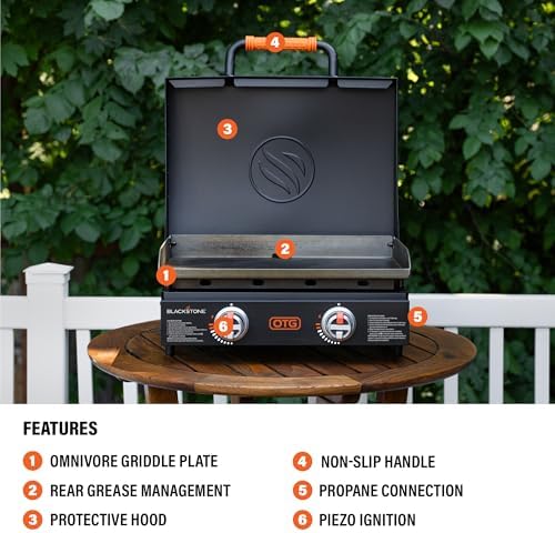 Blackstone OTG Outdoor Tabletop Griddle with Built-in Hood, Black, 22 Inch - Image 6
