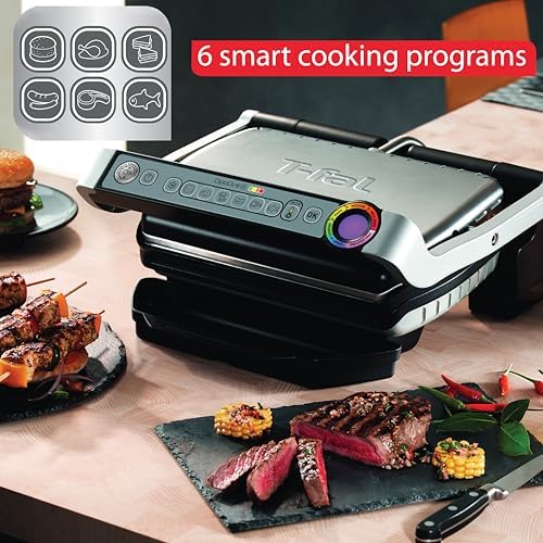 T-Fal OptiGrill Indoor Panini Press Grill with 6 Cooking Programs - Image 3